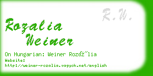 rozalia weiner business card